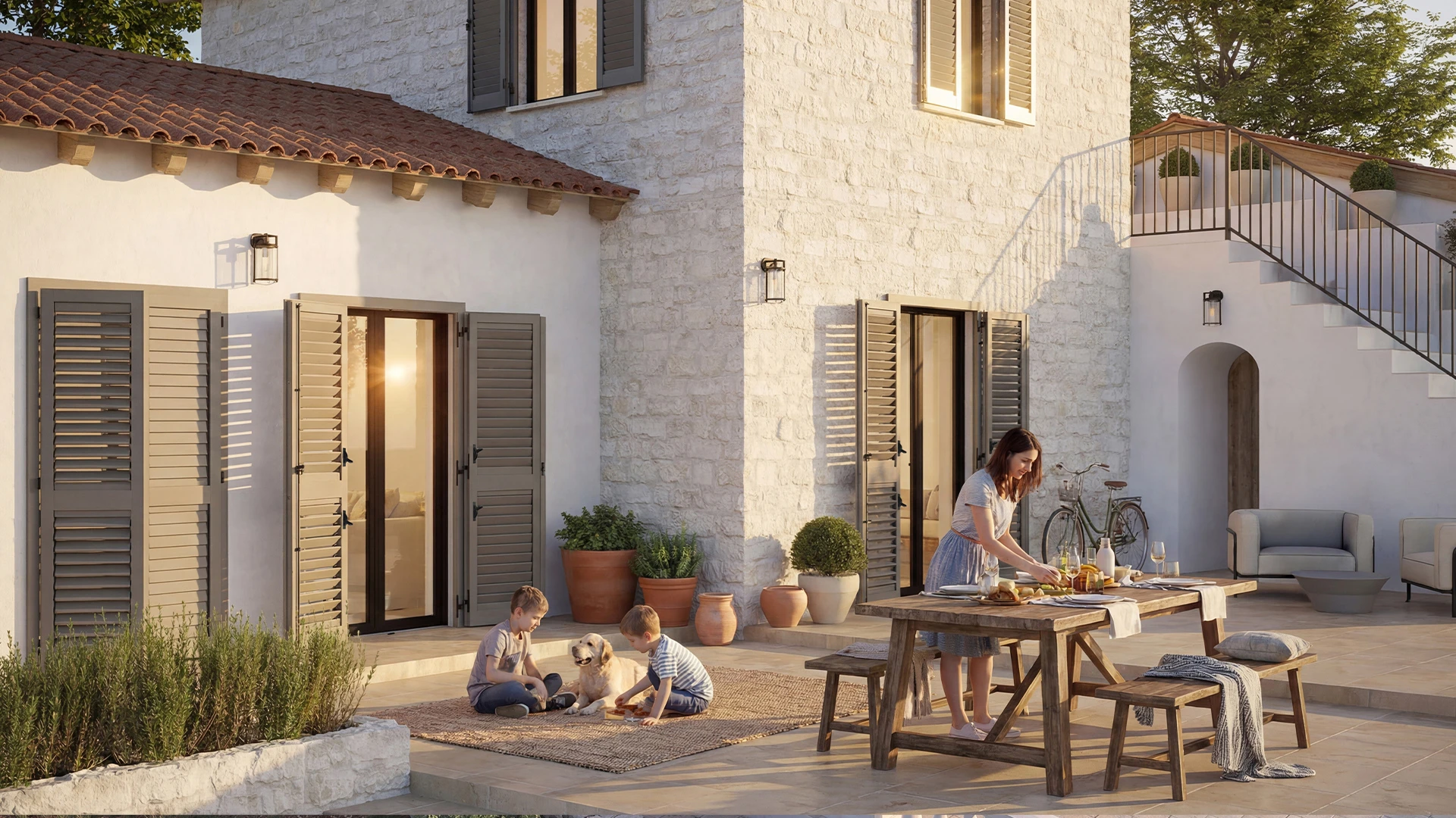 Persiana in alluminio K90 dalle linee tradizionali