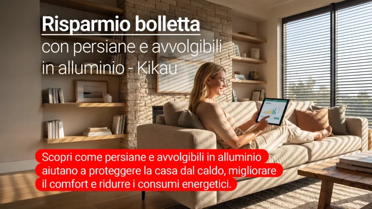 Risparmio bolletta con persiane e avvolgibili in alluminio Kikau